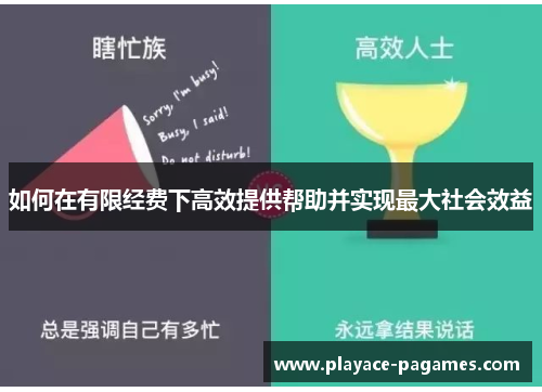 如何在有限经费下高效提供帮助并实现最大社会效益