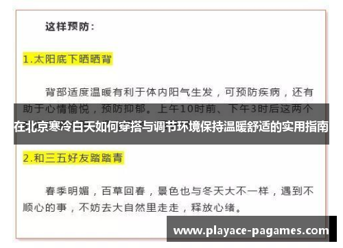 在北京寒冷白天如何穿搭与调节环境保持温暖舒适的实用指南